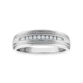 1/10 CTW Diamond Wedding Ring in 10KT White Gold