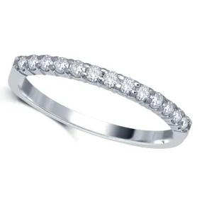 1/4 CTW Diamond Wedding Ring in 14KT White Gold