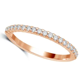 1/7 CTW Diamond Wedding Ring in 14KT Rose Gold