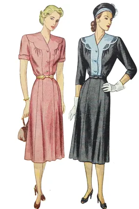 1940s Simplicity 2104 Vintage Dress Sewing Pattern 40b