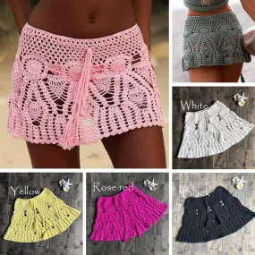 2021 New!! Women's Sexy Crochet Beach Slim Mini Skirts Size One Size