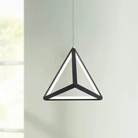 250 MM TRIANGLE CEILING LAMP MODERN LED CHANDELIER PENDANT HANGING FOR DINING LIVING ROOM OFFICE SUSPENSION LAMP - WARM WHITE