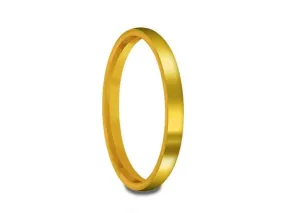 2MM HIGH POLISH YELLOW CLASSIC Tungsten Wedding Band