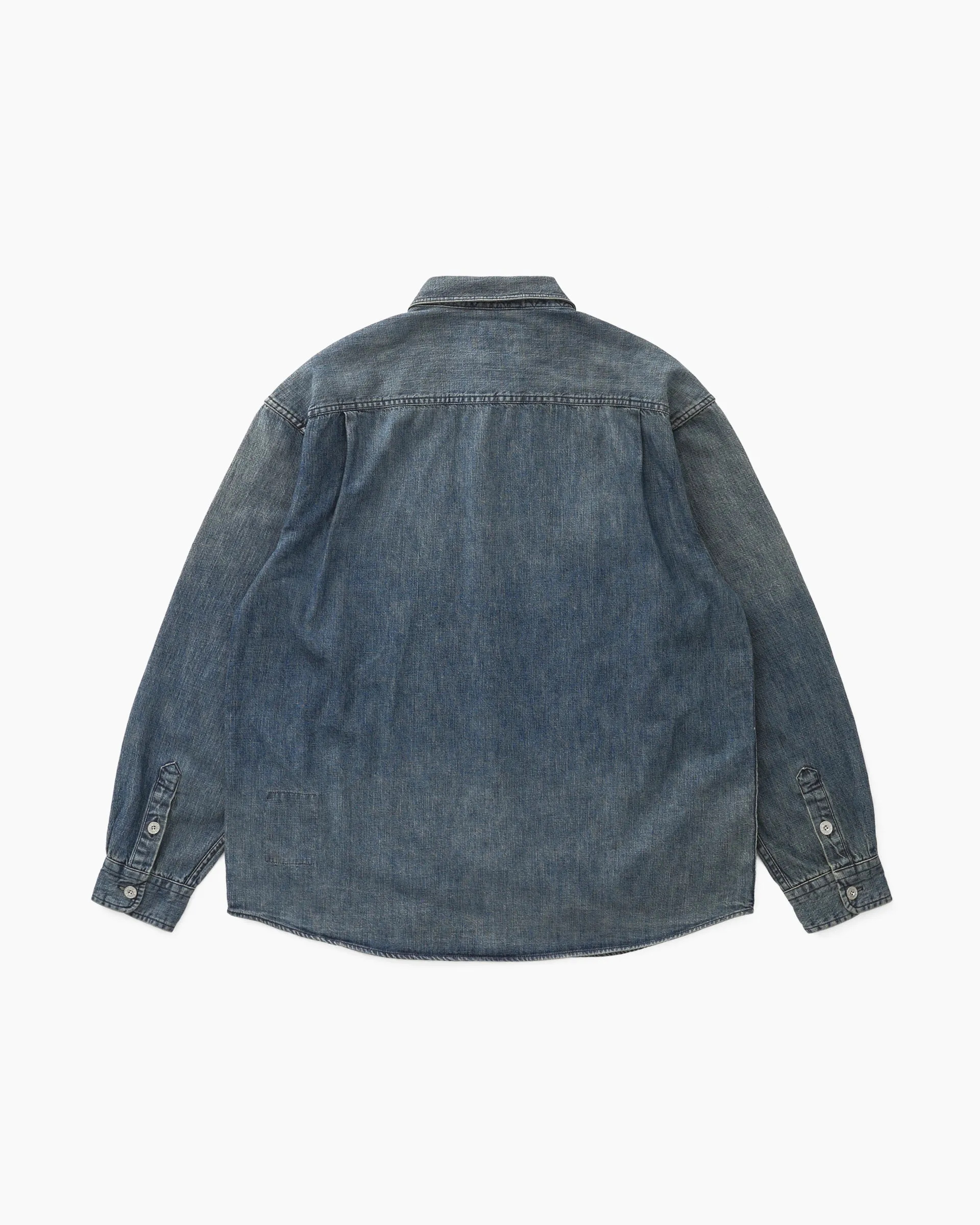 2P Denim Work Shirt Dark Blue