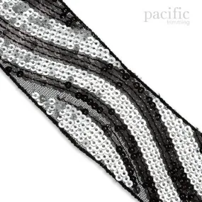 2" Wave Pattern Sequins Border : 310079SQ