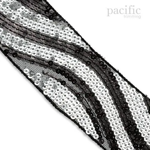 2" Wave Pattern Sequins Border : 310079SQ