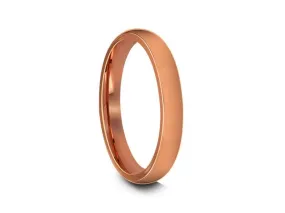 3MM HIGH POLISH ROSE GOLD CLASSIC Tungsten Wedding Band