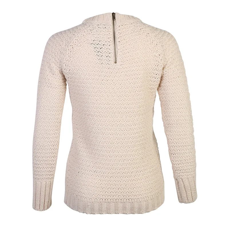 Amara Reya Bluebell Waffle Knit Jumper in cream