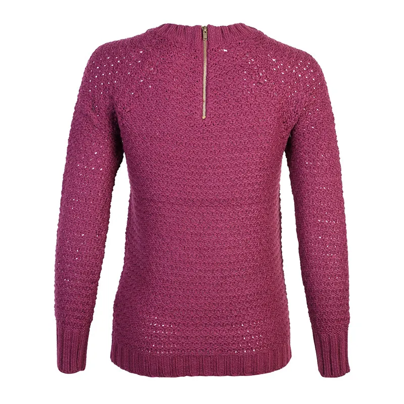 Amara Reya Bluebell Waffle Knit Jumper in purple