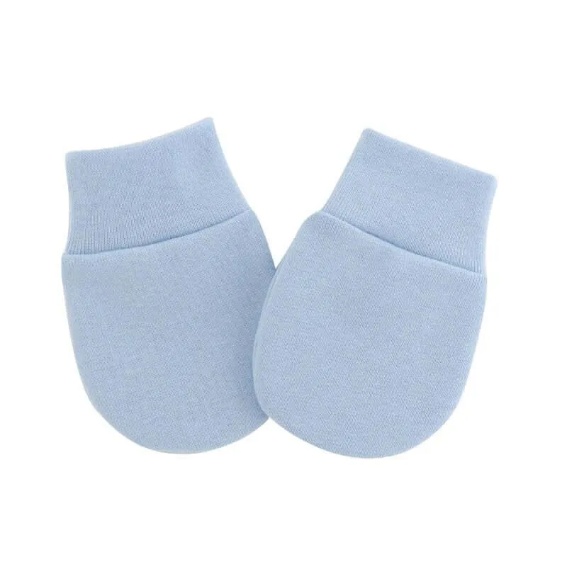 Anti Scratching Cotton Mittens   Hat Set