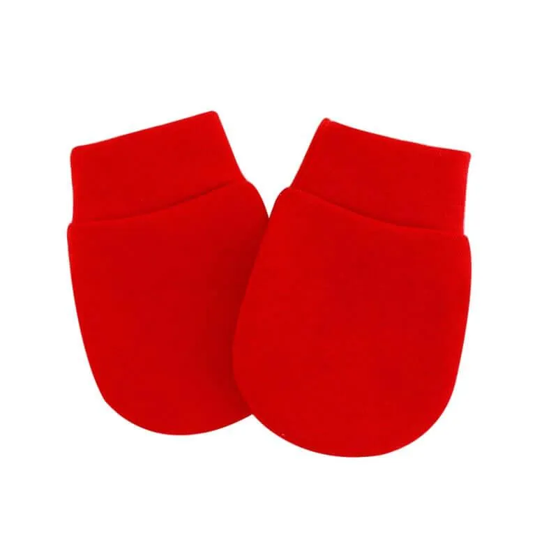 Anti Scratching Cotton Mittens   Hat Set