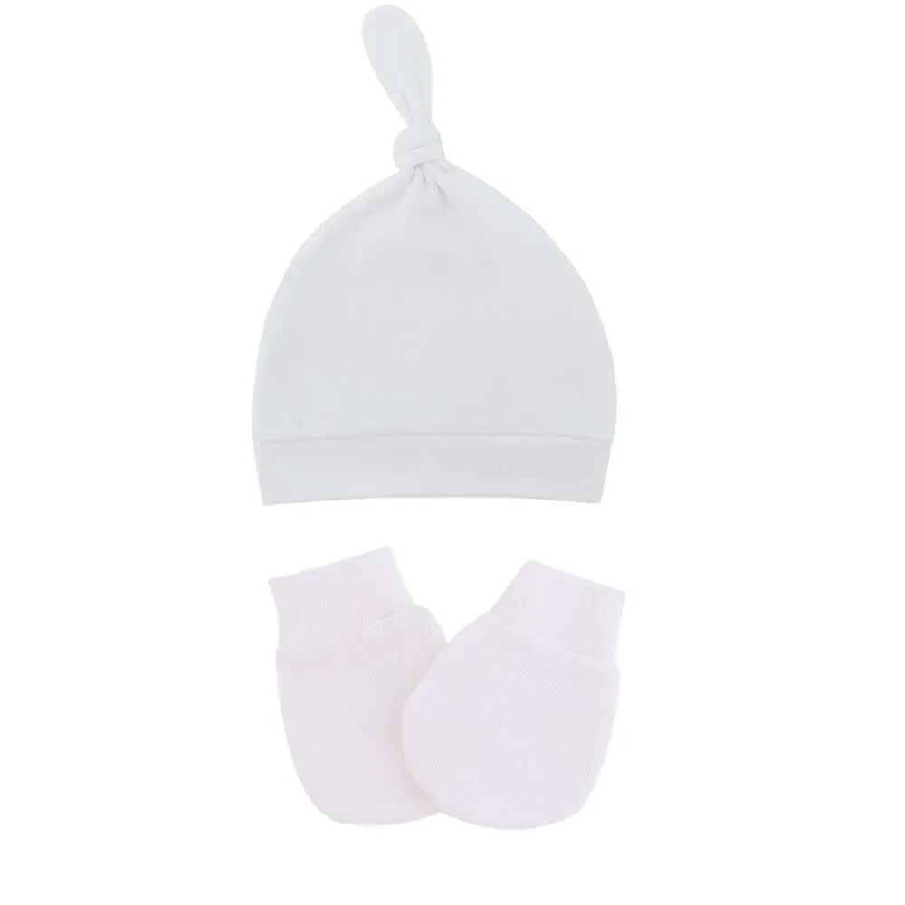 Anti Scratching Cotton Mittens   Hat Set