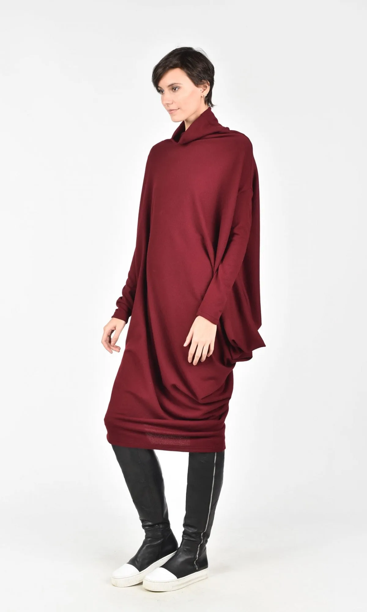 Asymmetric Knit Tunic Dress