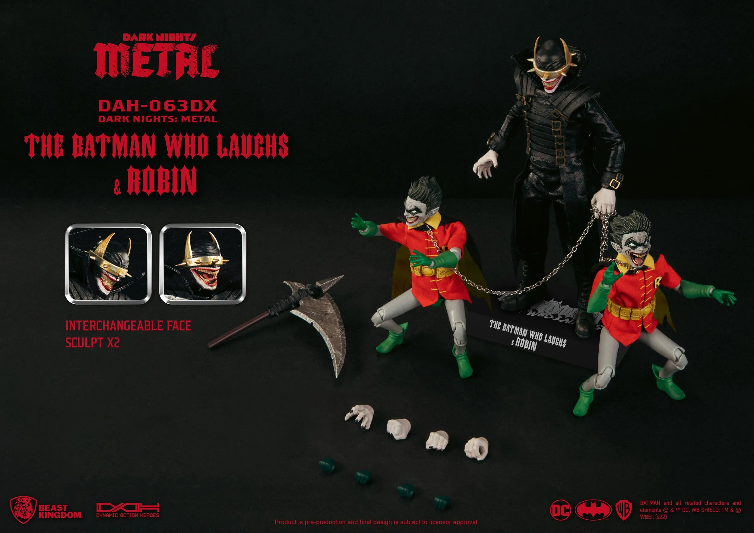 Beast Kingdom DC Comics The Batman Who Laughs and his Rabid Robins DX Dynamic 8ction Heroes 1/9 Action Figure