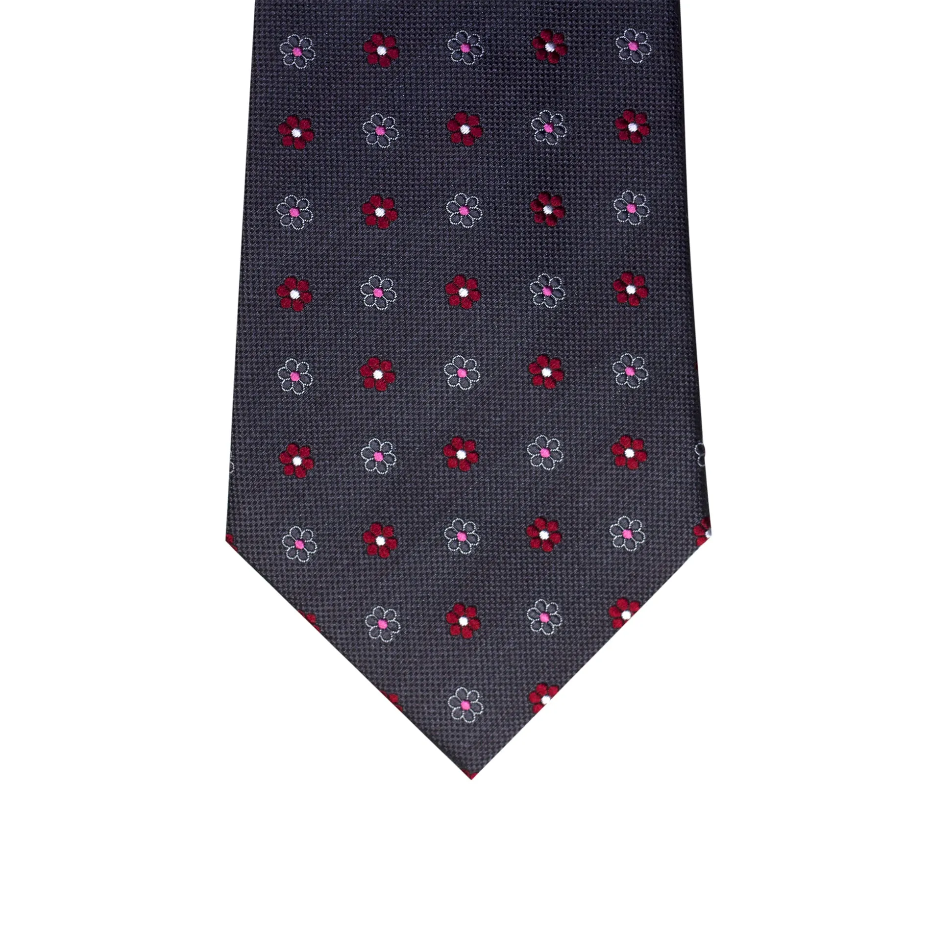 Berkshire Abstract Silk Tie, Grey / Red