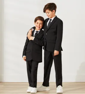 Boys Solid Suit Jacket