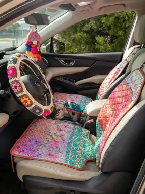 Car Seat Protector - Pink Watercolor Patchwork