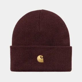 Carhartt WIP - Chase Beanie - Amarone / Gold