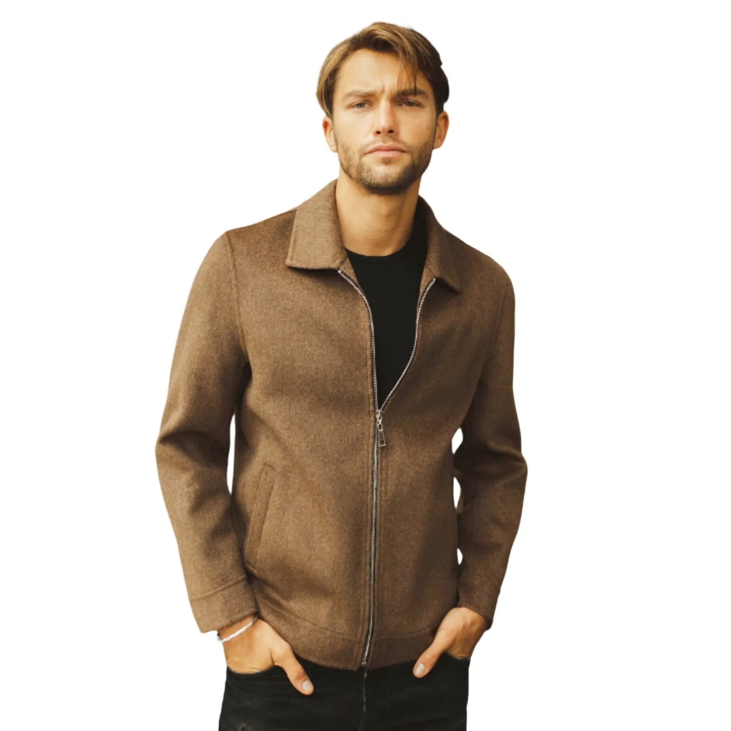 Charming Zip-Up Merino Blend Blouson