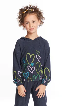 Colorful Hearts Girls Long Sleeve