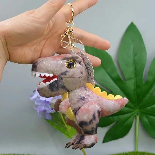 Cute Dinosaur Keychain With Bagcharm (Select From Drop Down Menu)