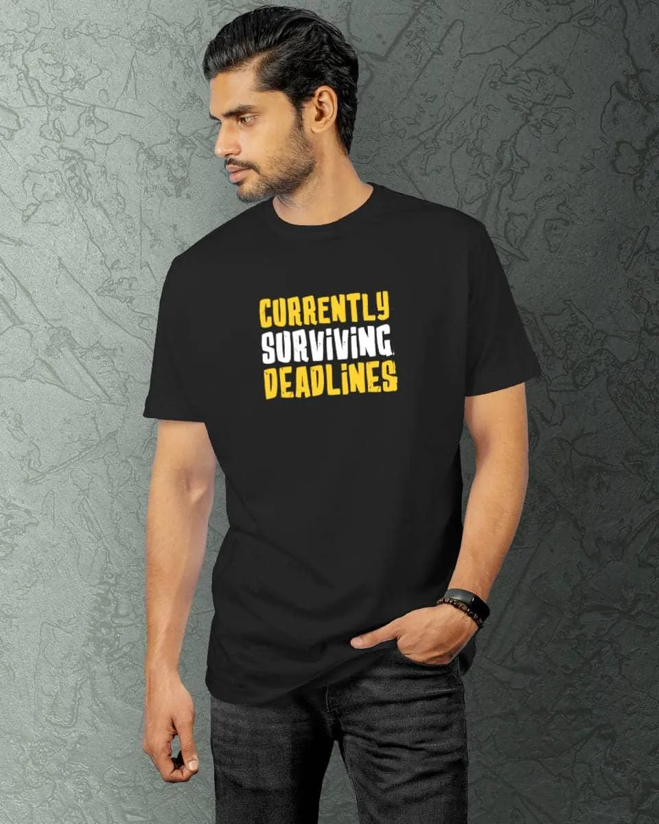 Deadlines - Half Sleeve Graphic Printed T-shirt