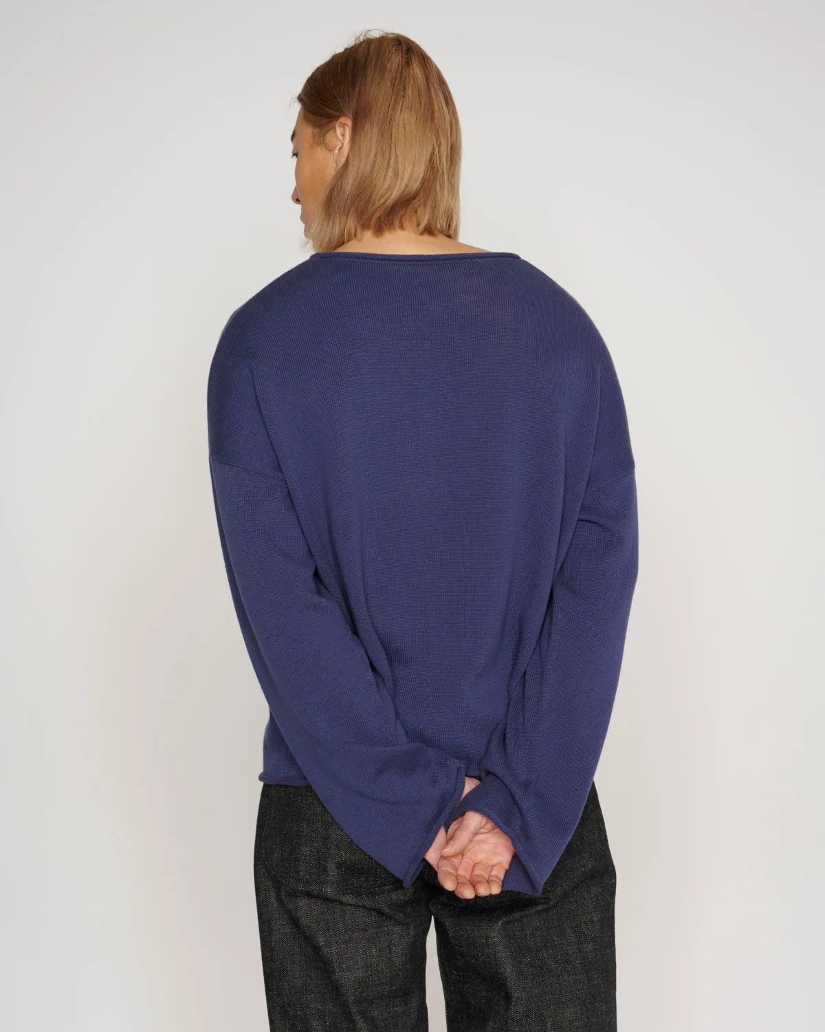 Diddle Cropped Sweater - Navy