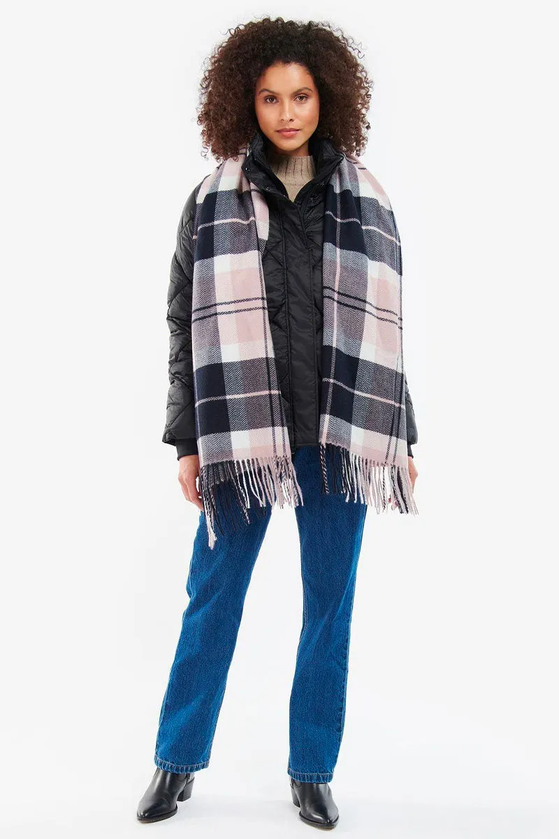 Emme Line Tartan Scarf Pink Midnight