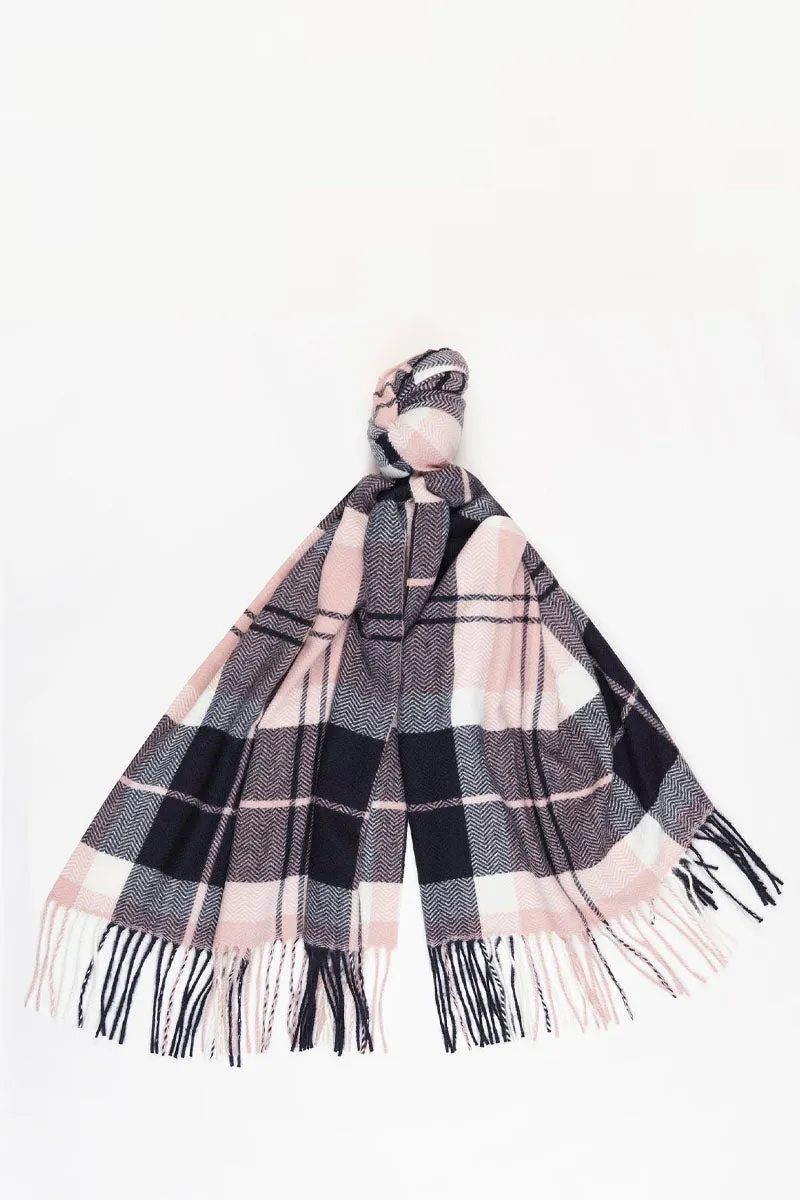 Emme Line Tartan Scarf Pink Midnight