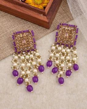 Firoz Kundan Dangler Earrings - RANG