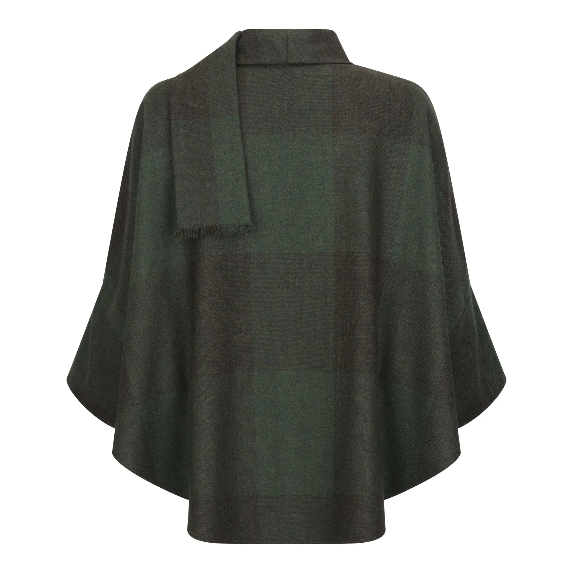 Forest Green Trisha Donegal Tweed Cape