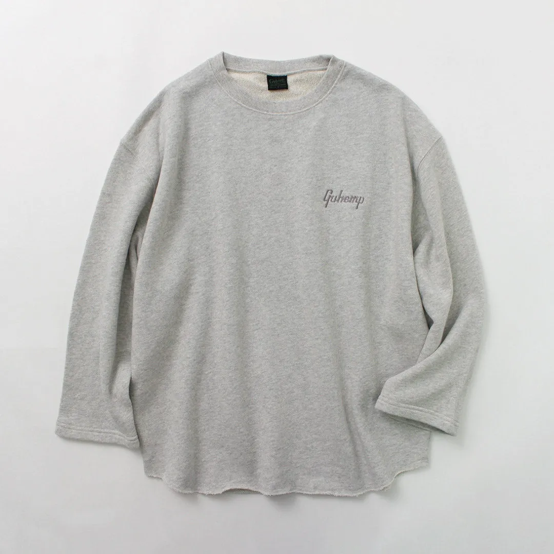 GOHEMP / Loose Round 7/10 Sleeve Light Ounce Sweat T-Shirt