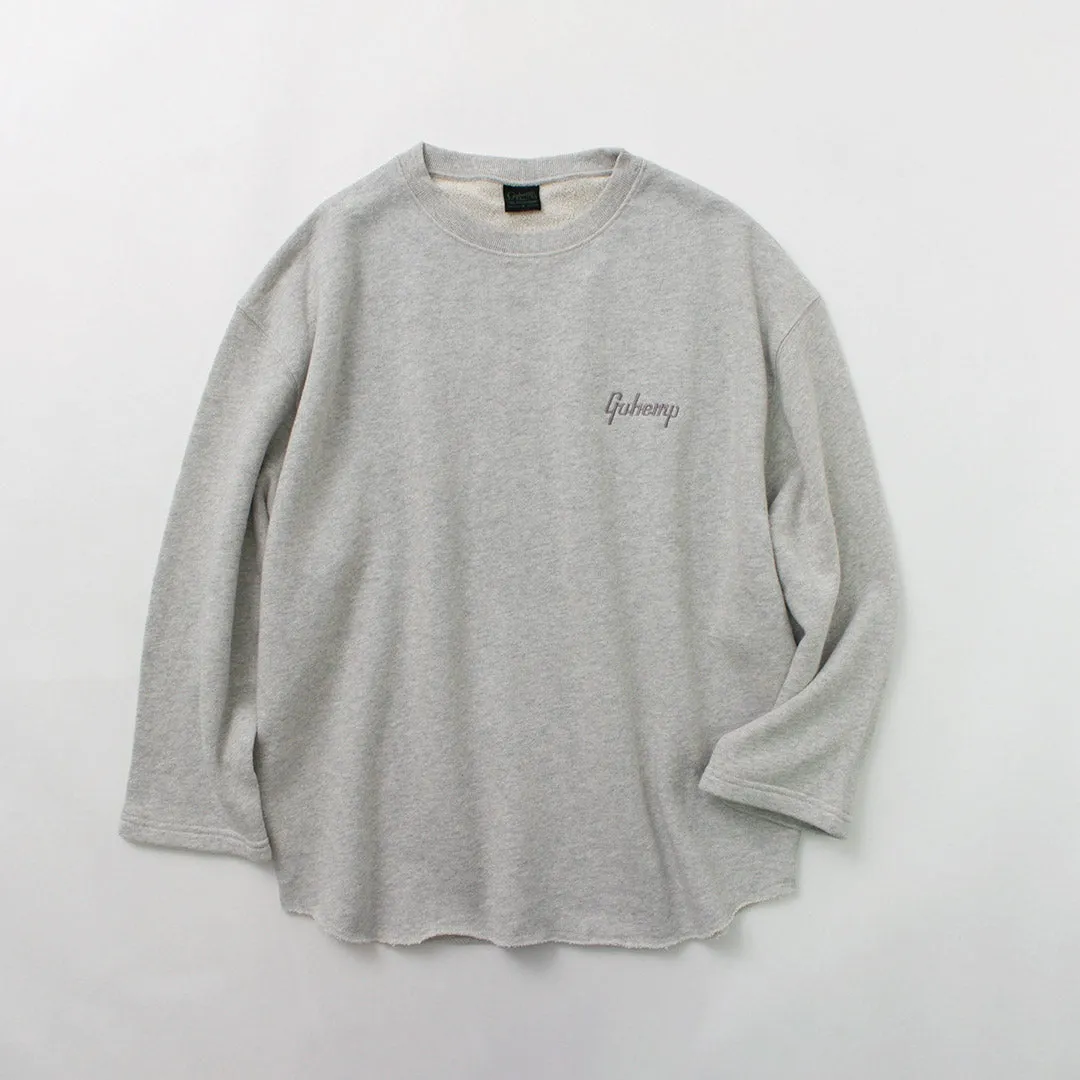 GOHEMP / Loose Round 7/10 Sleeve Light Ounce Sweat T-Shirt