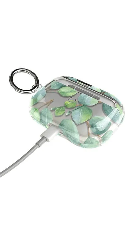 Leaf Me Alone | Green Floral Print AirPods Case