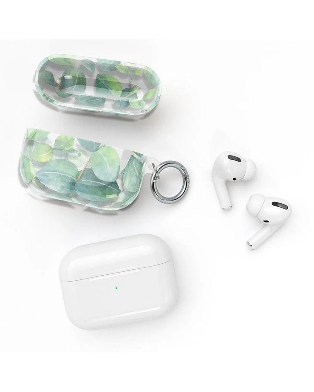 Leaf Me Alone | Green Floral Print AirPods Case