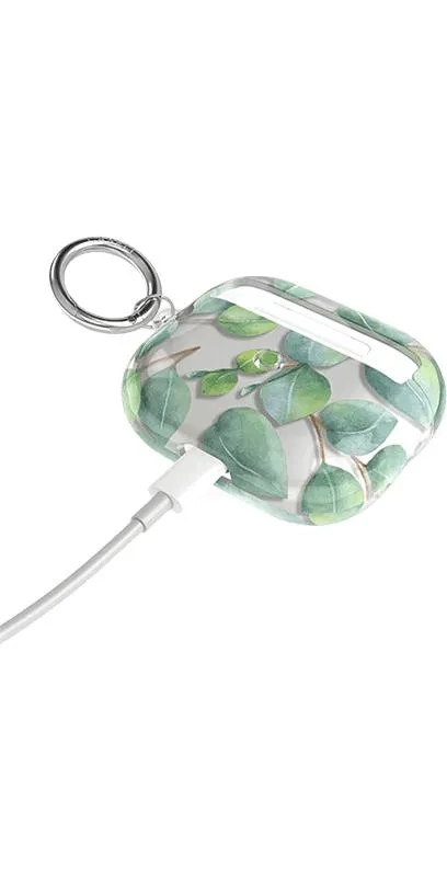 Leaf Me Alone | Green Floral Print AirPods Case