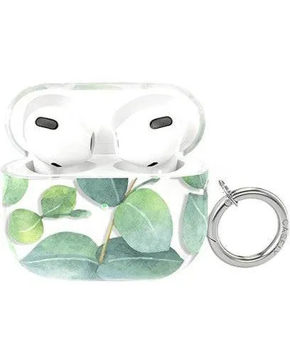 Leaf Me Alone | Green Floral Print AirPods Case