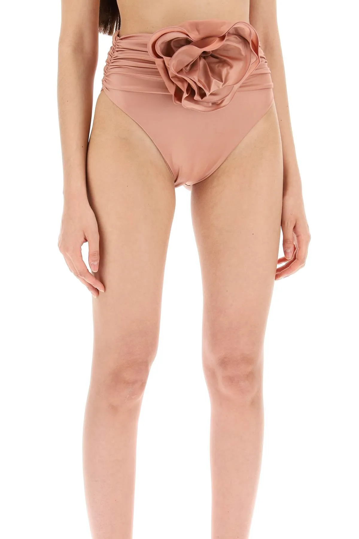 MAGDA BUTRYM high-waisted bikini briefs with flower clip