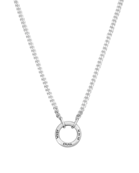 Men's Family Circle Necklace - 925 Sterling Silver