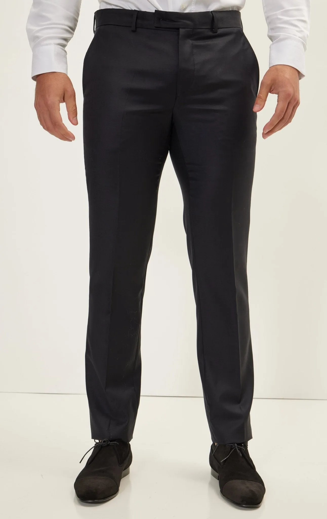 Merino Wool Classic Formal Pants - Black