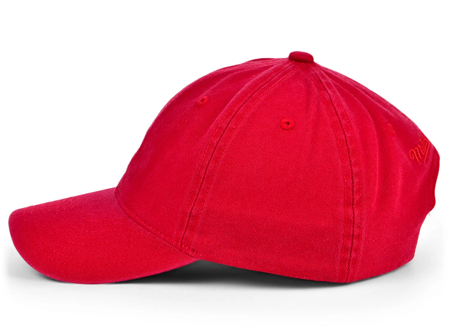 Mitchell & Ness Basic Blank Dad Hat - Red