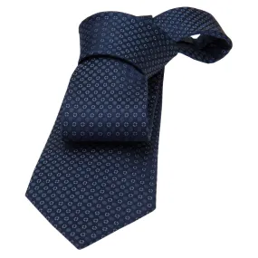 Newbury Dots Silk Tie, Navy / Lilac / Bluish Grey