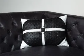 pyramid studded leather harness pillow