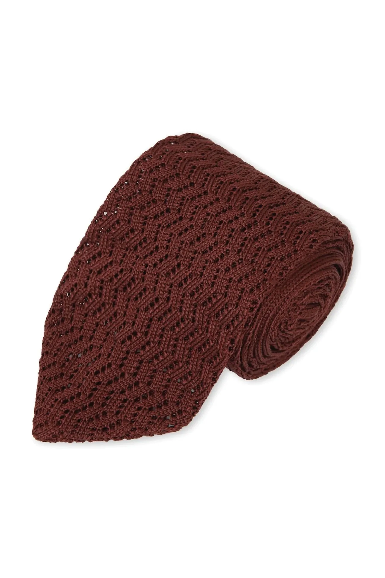 Silk Pointed Knit Tie