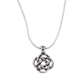 ST JUSTIN PEWTER SQUARE KNOT PENDANT