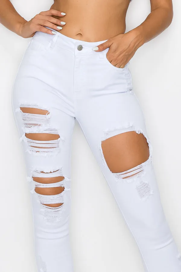 Sylvia - High Rise Hole Destructed Skinny