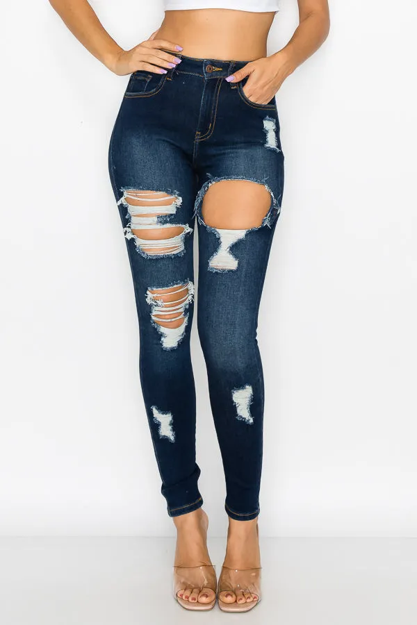 Sylvia - High Rise Hole Destructed Skinny