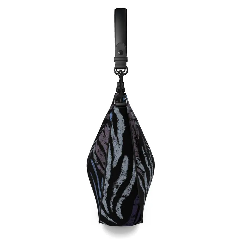 Vampire Art Grunge Dark Zebra Curve Hobo Bag