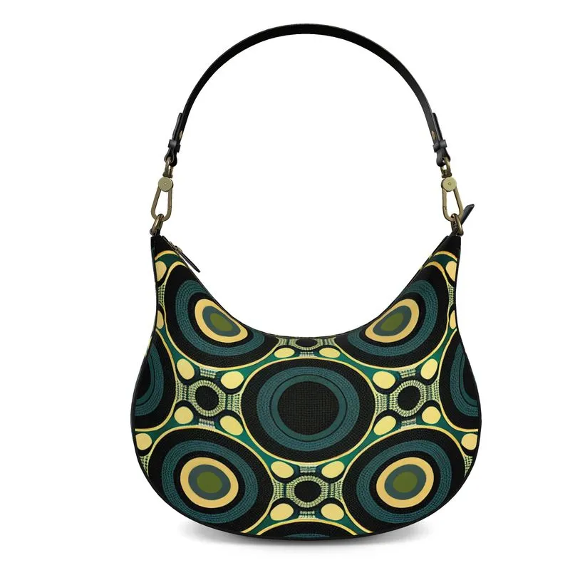 Vampire Art Grunge Sixties Green Curve Hobo bag