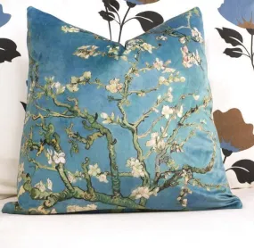 Van Gogh Almond Blossom Velvet Cushion Cover Without Stuffing